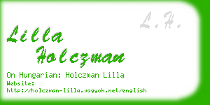 lilla holczman business card